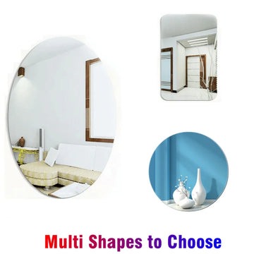 Orignal Oval Shape Flexible Self Adhesive Non-Glass Mirror Sticker